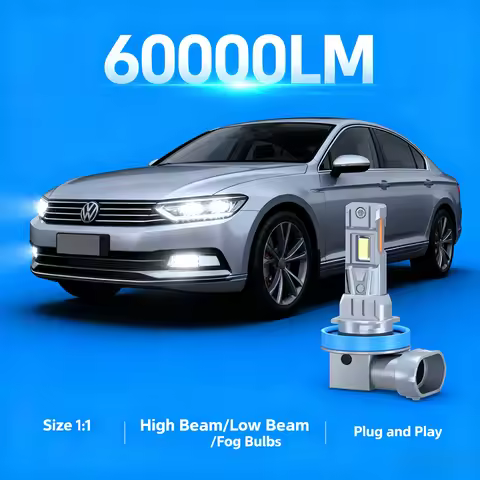 2x H4 H11 HB3 HB4 LED Headlight H1 H7 Led Light 9005 9006 H9 H8 Bulbs 60000LM Car Light Fog Lights P