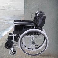 [ ลดเพิ่ม5% ] รถเข็นผู้ป่วย รถเข็นคนชรา รถเข็นผู้พิการ Wheelchair วิลแชร์ เหล็กชุบโครเมียม แบบพับได้ มีเบรคมือ ล้อขนาด 23 นิ้ว รุ่น875 รถเข็นผู้ป่วย พับได้ มีเบรคมือ DY01809 Manual Wheelchair with hand brake
