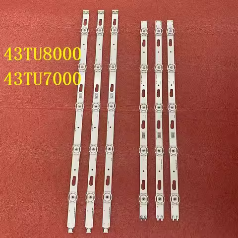 6pcs LED Strip For Samsung UE43TU7100 UE43TU7000 UE43TU8000 UN43TU7000 UN43TU8000 UN43TU8200 UN43TU7