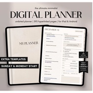 Digital Planner Undated, iPad & Android Planner, GoodNotes Planner 2025