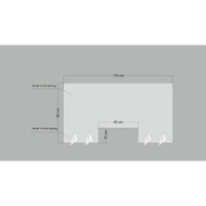 Acrylic Partition Divider/ Cashier Table Partition/ 110 x 60 cm