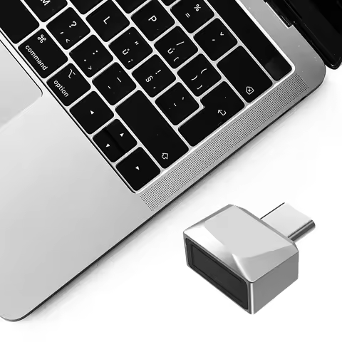 USB Fingerprint Key Reader Biometric Fingerprint Scanner 360° Touch Windows Hello U2F for Windows 11