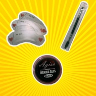 Henna alis halal tahan lama 2-5 hari / hena alis tahan lama seperti sulam / hena alis 1 set dan ceta