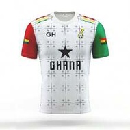 Ghana Style Men & Boys' Football Jersey, African Round Neck Design, Comfortable & Breathable, Suitab
