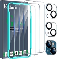Ferilinso 3 Pack Screen Protector for iPhone 14 / iPhone 13 with 2 Pack Tempered Glass Camera Lens P