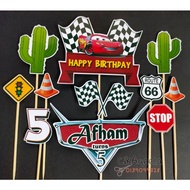 Cake Topper Cars Lighting Mcqueen