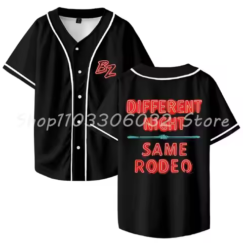 Bailey Zimmerman Different Night Same Rodeo Tour 2026 Baseball Jersey Shirt V-Neck Women Men Short S