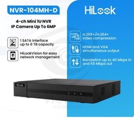 HILOOK NVR-104MH-D 4CH MINI 1U H.265 UP TO 6MP RESOLUTION
