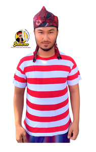 [BISA KIRIM CEPAT] KAOS SAKERA MERAH PUTIH/ BAJU SAKERA/ KAOS LOREK. DEWASA ANAK ANAK MERK MATAHARI