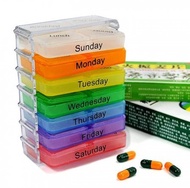 TERMURAH! Medicine Pil Box Kotak Obat 7 Hari Dengan 4 Sekat Laci
