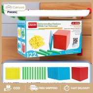 Kids Math Plaything: Base Ten Blocks Set with Counting Cubes