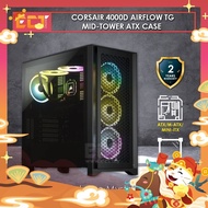 Corsair CC-9011200 / CC-9011201 4000D Airflow Tempered Glass Mid-Tower ATX Case - Black / White
