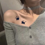 Devil Black Cat Wings Tattoo Stickers Herbal Semi-Permanent Sweet Hot Girl Clavicle Juice Tattoos Wa