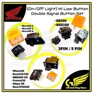 HONDA RS150 RSX ON OFF LIGHT HI LOW DOUBLE SIGNAL BUTTON SET RSX DASH110 DASHFI W125S PCX150 BEAT AL