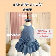 A4 PAPER cut and sewn for girls' turtleneck dress - AN131