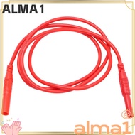 ALMA 1/2pcs Meter Test Lead Extension, CATII 1000V /32A Max Silicone Male-to-Female Banana Plug, Red