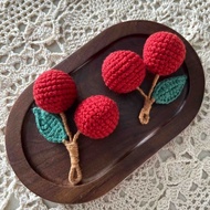 Meaning Pendant Bag Lychee Keychain Crochet Big Lychee Big Lucky Bag Trailer Material Handmade Wool 