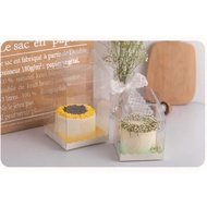 3/4/5 Inch Transparent Handle Boxes Cake Decoration Baby Show Birthday Package Supplies Food Snack(1