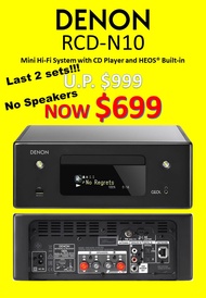 DENON RCD-N10 Mini Hi-Fi System with CD Player and HEOS® Built-in