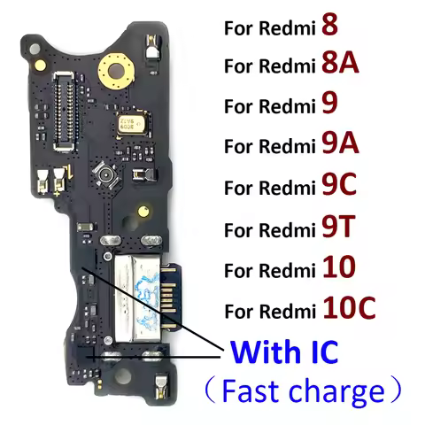 USB Charging Port Micro Dock Connector Board Flex Cable For Xiaomi Redmi 9 9C 9A 9T 8 8A 10 10A 10C 