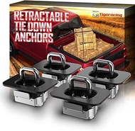 Tie Down Anchors Retractable Truck Bed Top Side D Ring Compatible with 98-2012 Ranger | 98-2014 F150