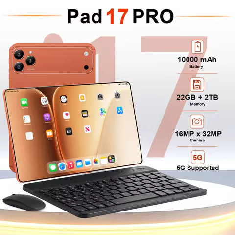 NEW Tablet PC Pad 17 Pro 10.1 inch HD Screen 22GB+2TB Original 5G Dual Card Global Version 20000mAh 