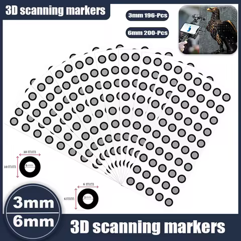 3/6mm 3D Scanning Marker for 3D Scanner, Tracking Dot Reference Point Markers, Diffuse Reflection Ma