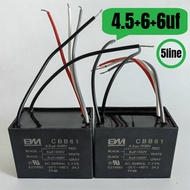 Bm CBB61 Ceiling Fan Capacitor 5 Wire Capacitor Speed Regulation 4.5 uf+6uf+6uf 450VAC/500VAC