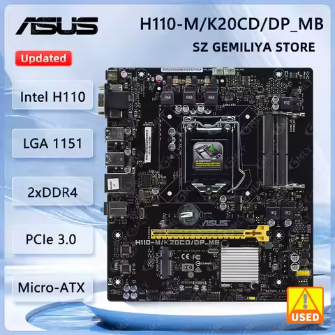 ASUS H110-M/K20CD/DP Motherboad intel H110 LGA 115 DDR4 32GB HDMI support Core i3-6100 i5-6500 i5-64
