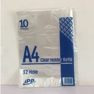 REFILL CLEAR HOLDER A4 32 HOLE 10PCS/PACK
