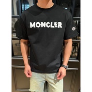 Mo * ier Simple logo logo Print Casual Short Sleeve Men Women Loose Round Neck T-Shirt