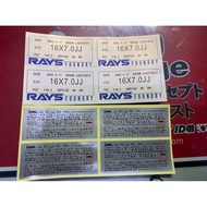 Sticker Spec Rays Gramlights Limited Volk Racing 57c 57D etc