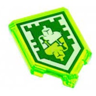 Lego 22385pb129 Tile Modified 2 x 3 Pentagonal with Nexo Power Shield