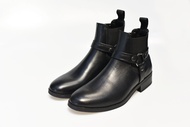 [TATHANIUM Footwear] Giày Chelsea Harness boot màu đen da trơn