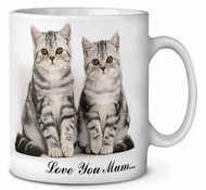 Silver Tabby Love You Mum Coffee/Tea Mug Christmas Stocking Filler Gift Idea