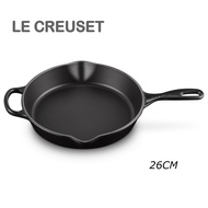法國品牌 - Le Creuset 琺瑯鑄鐵 26cm圓形平底煎鍋(連手柄) Fry Pan 20187260000422 / 26cm方形燒烤盤(連手柄) Grill Pan 20183260000422