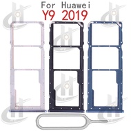 For Huawei Y9 2019 Sim Card Tray Slot Holder Card Holder Reader SD Slot Adapter Replacement Parts