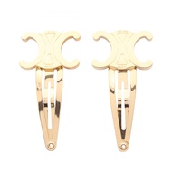 【二手】 CELINE Triomphe Snap 髮夾 46Z656BSL35OR 鍍金 女士 全新