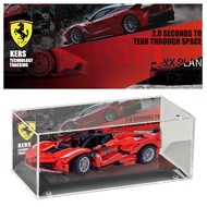 ฝาครอบอะครีลิกป้องกันฝุ่นแบบเรียบง่ายสำหรับช่องเก็บของเล่นรถแข่ง Ferrari FXX K ของ Lego 42212