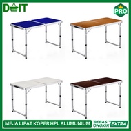 MEJA LIPAT KOPER HPL ALUMUNIUM / MEJA LIPAT PORTABLE -FREE BUBBLE WARP