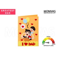 Greatest Dad Handmade Fathers' Day Greeting Card DIY Birthday Gifts