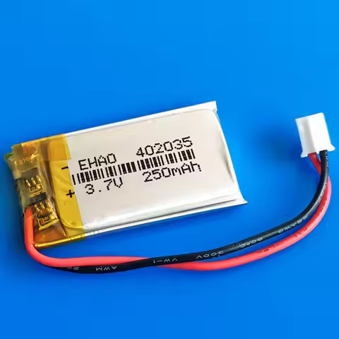 3.7V 250mAh Lipo lithium polymer Rechargeable battery 402035 JST 2.0mm 2Pin Plug For MP3 Recorde GPS