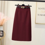 A-Line Skirt (AK70) 2 Layers 70cm Long Vitex Snow and Rain Split Back New Office Fashion AK77