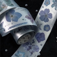 Original matte silver die-cutting tape flower meaning to be continued ins style plant pattern hand a