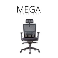 Kelene Mesh Ergonomic Office Chair with Headrest and Adjustable Lumbar Support