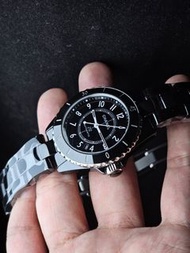 香奈兒 THE NEWJ12透背 H5697 CHANEL 新款 黑色陶瓷阿拉伯數字時標