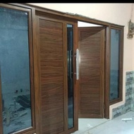 daun pintu aluminium serat kayu dan jendela aluminium