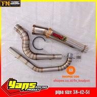 Exhaust Daeng4 38-42-51 PNP Y15/LC135/Y15ZR/SUZUKIBELANG/RS150 FULL SYSTEM