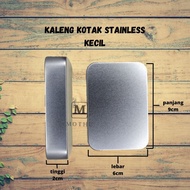 Kaleng Kotak Stainless Besar dan Kecil kotak rokokk keren unik murah kotak bako wadah bako tempat te