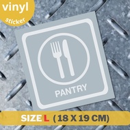 【 Ready Made 】Pantry Sign / Quiet - Sticker Home / Office / Shop Vinyl Sticker (Die-cut) A2-36